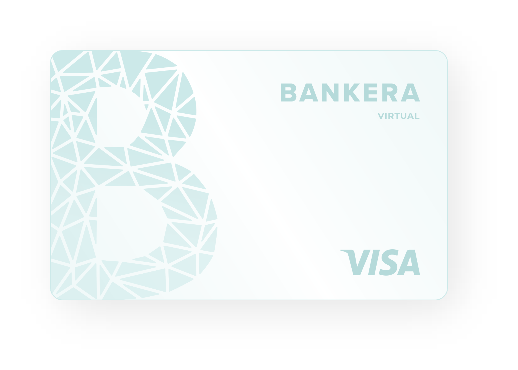 Изображение виртуальной дебетовой карты Bankera